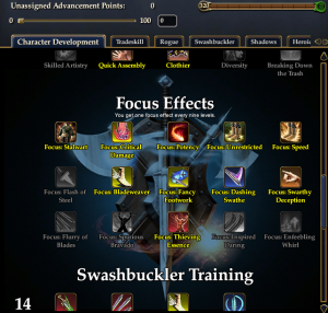 Focus Effects for a Swashbuckler (click to enlarge)